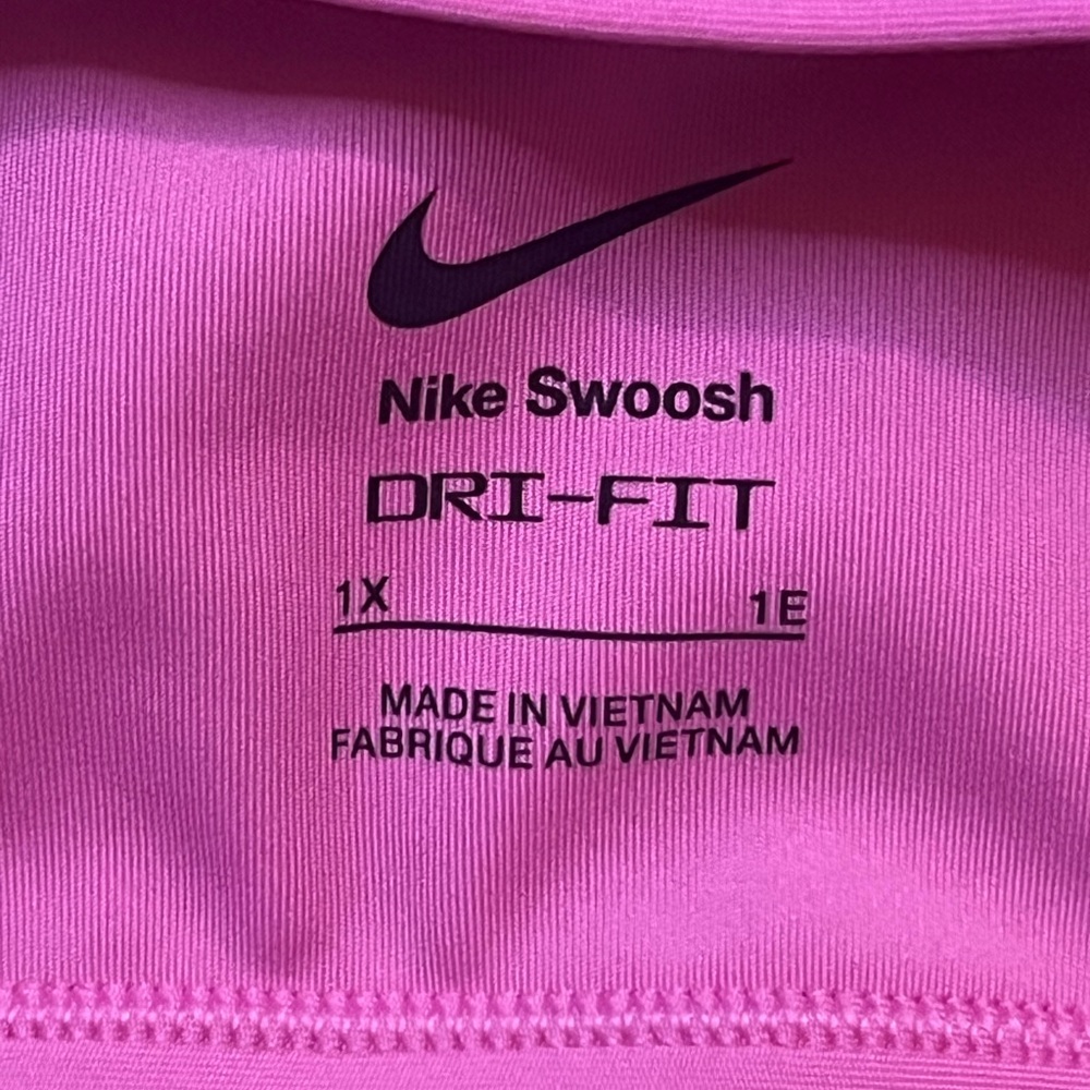 Nike Swoosh Women’s 1X Medium Support Padded Racerback Sports Bra Playful Pink - Picture 4 of 9